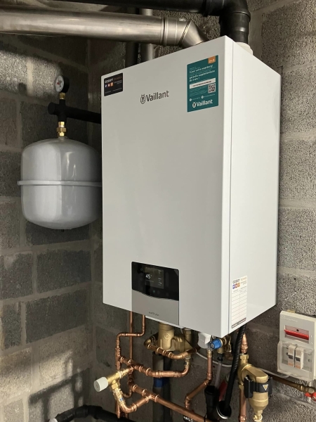 Installatie van een verwarmingsketel